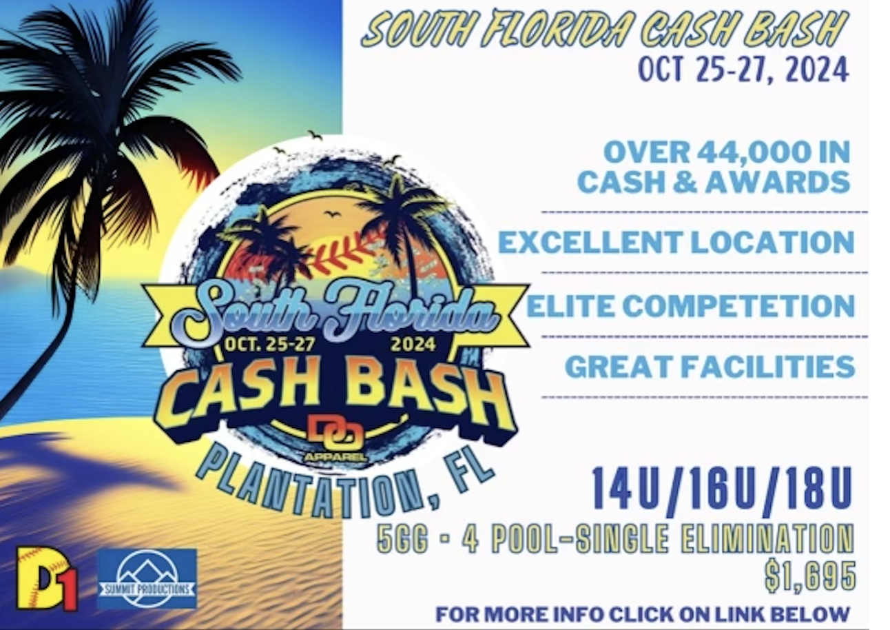 South Florida Cash Bash, an event in South Florida this fall, will offer over $44,000 in cash and awards