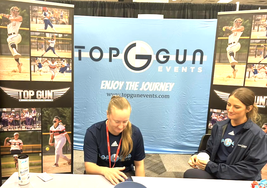 The Top Gun Events booth, one of the 160-plus companies at the 2024 NFCA Convention this week in Dallas