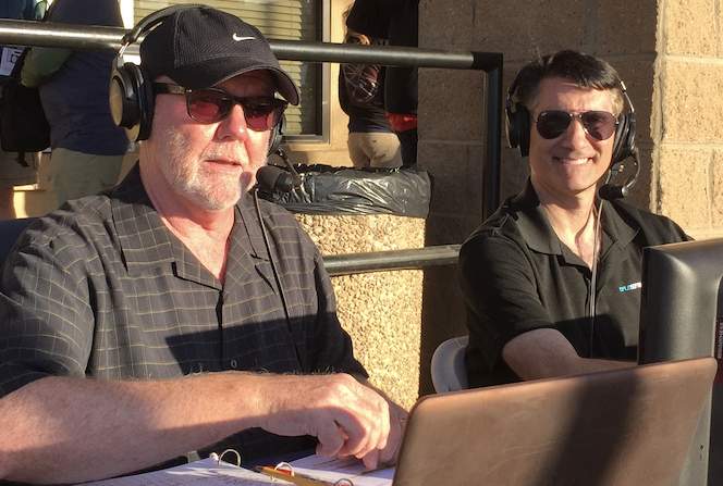 Brentt Eads (right) with former ESPN anchor Larry Burnett