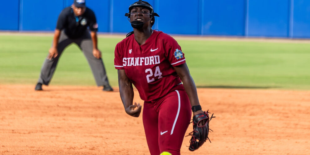 NiJaree Canady pitching for Stanford in 2024. Photo - Brenna Alyssa:D1 Softball