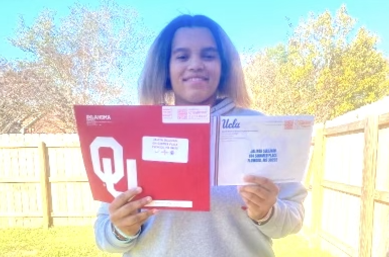 Jaliya has received constant mail from major D1 probrams such as like Oklahoma, UCLA and Tennessee