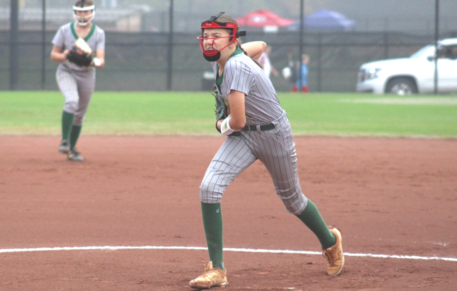 Jayda Goens, a 2030 pitcher for Chad Trahan's 2012 team, is know for her excellent location of pitches and change of speeds