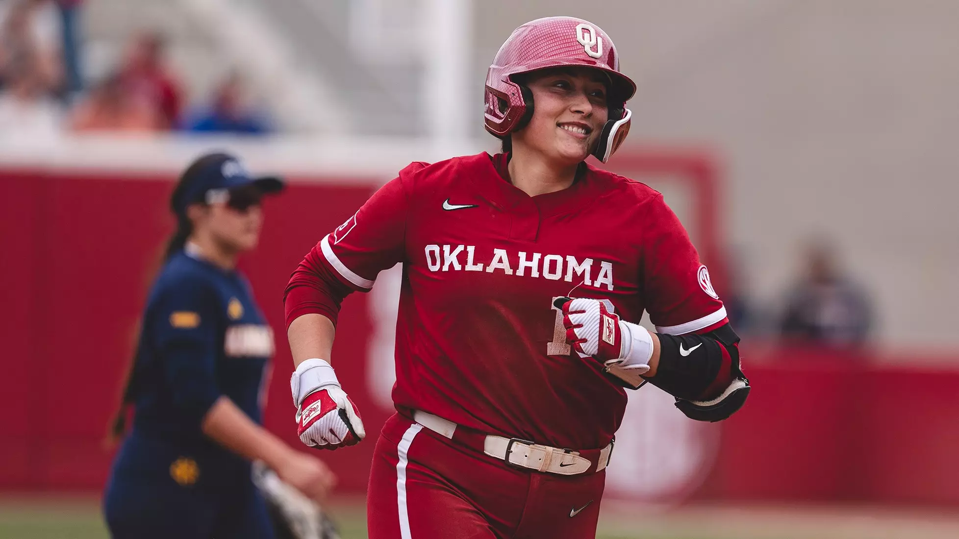 Isabela Emerling had seven RBIs in the Sooners 17-1 over Missour-Kansas on Sunday, March 2, 2025.Photo by Peyton Martin:Univ. of Oklahoma