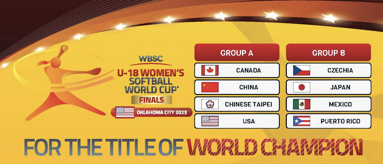 Schedule for U-18 Women's Softball World Cup Finals (BANNER) 03.08.25