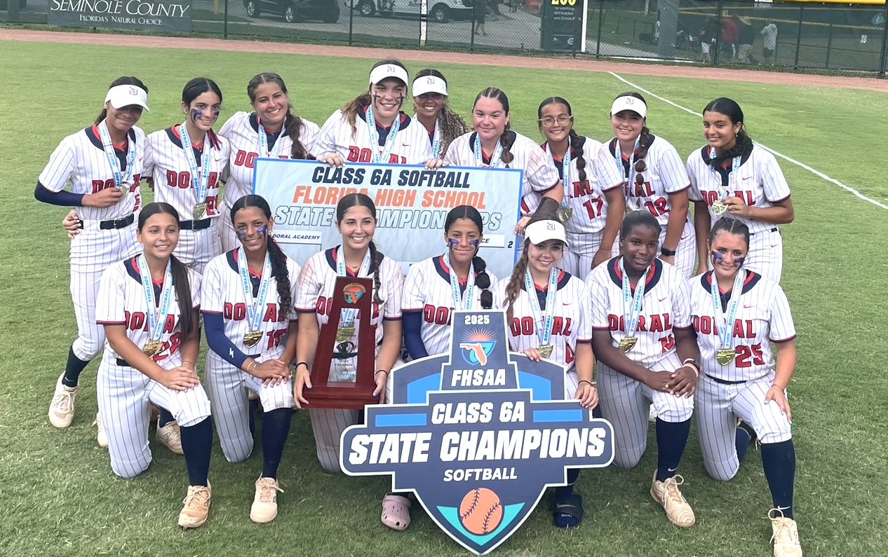 Doral Academy of Florida won the Class 6A State Title and will finish in the Top 5 of the SUPER 70 rankings. Photo by Doral Academy Softball