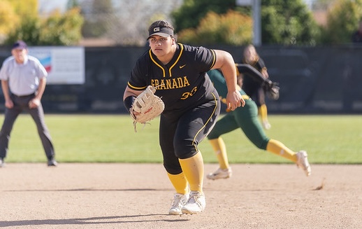 Delaney Aumua makes the infield play