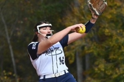 Erin McDaid, seen here pitching for her club team, was announced as a Line Drive All-American.