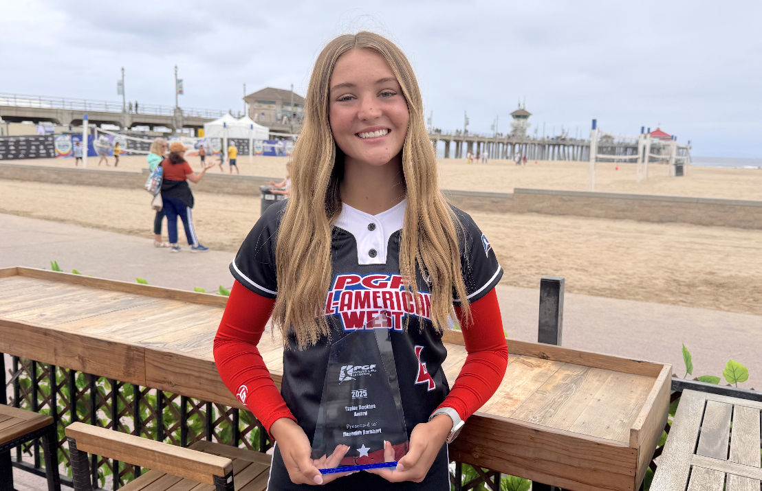 Meredith Barnhart was presented the Taylor Dawkins Award Monday at Huntington Beach GOOD ALSO