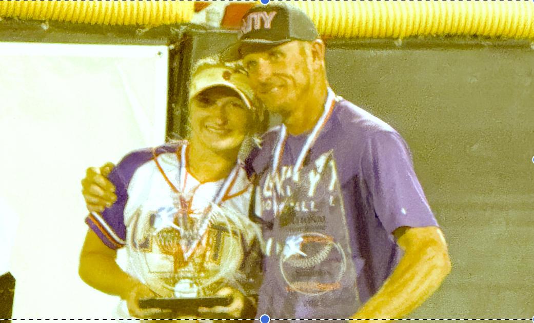 Head Coach Coty Meadows (right) with daughter Makenna after the father:daughter won the PGF 18U Platinum National Championship on July 26,2025