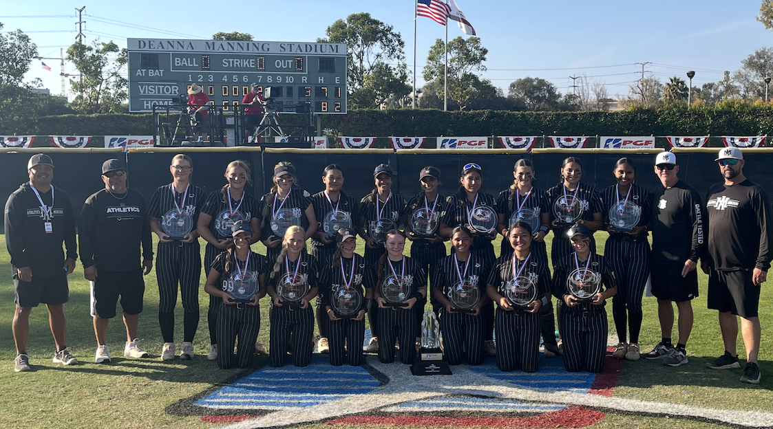 The Athletics Mercado - Tidd team, winners of the PGF 14U Premier title