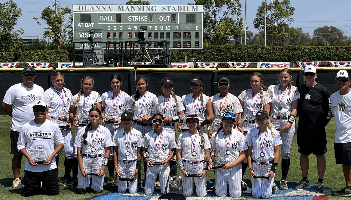 The team picture for Athletics Mercado - Romero, winners of the PGF 14U Platinum national championship