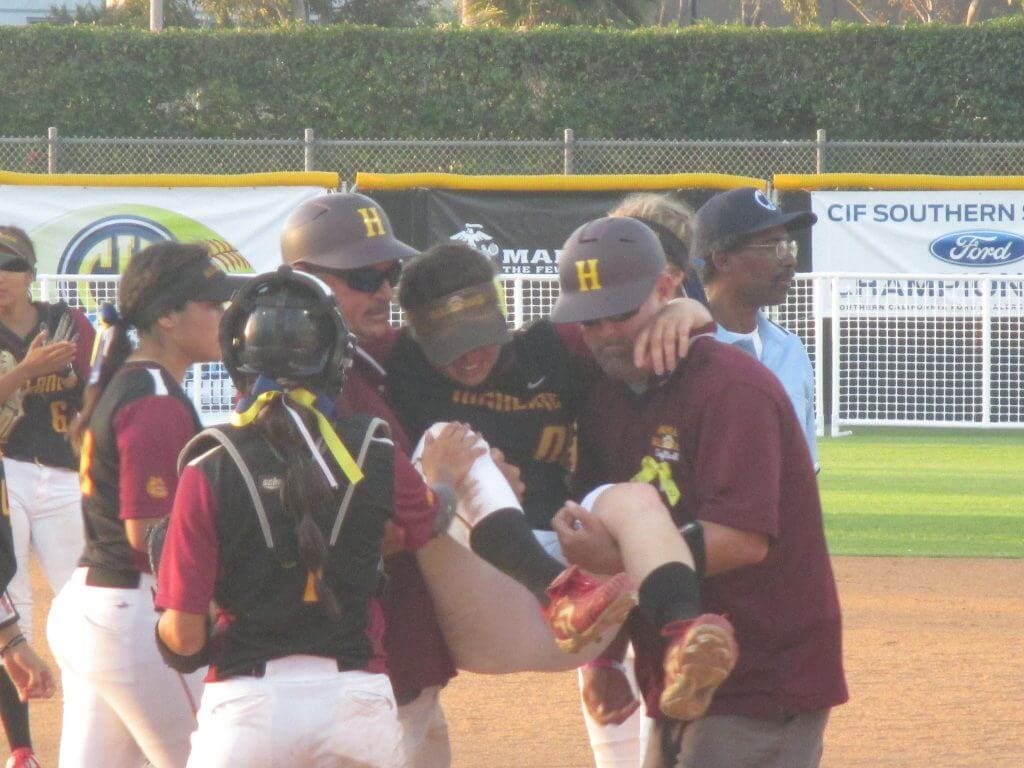 While warming up in the top of the 13th inning, Rachel Garcia collapsed again and this time wouldn’t be able to get back up