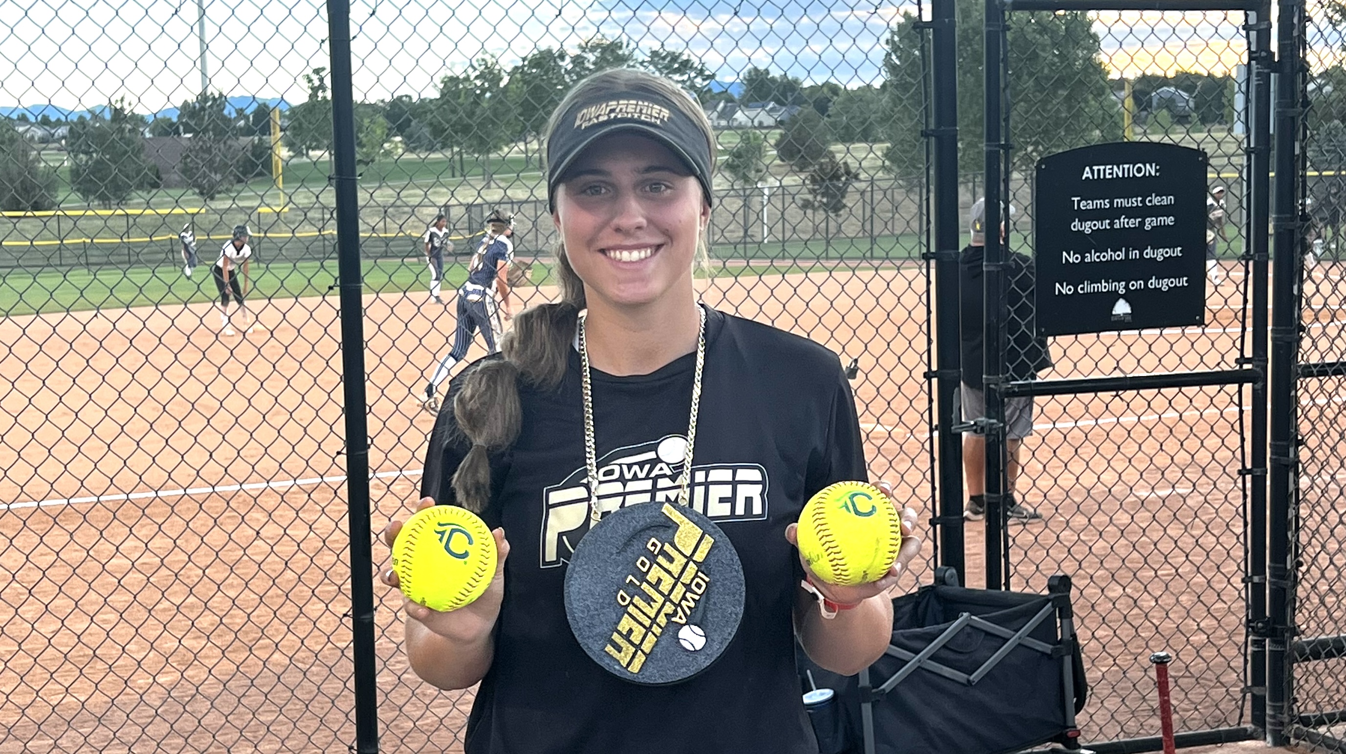 Carolines big bat and home run power is one of the things that the Iowa Hawkeye coaches liked about her game