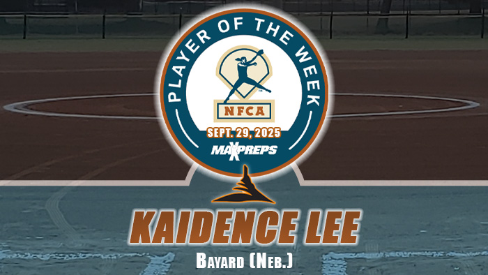 Kaidence Lee went 12-for-12 last week with five home runs and 18 RBIs