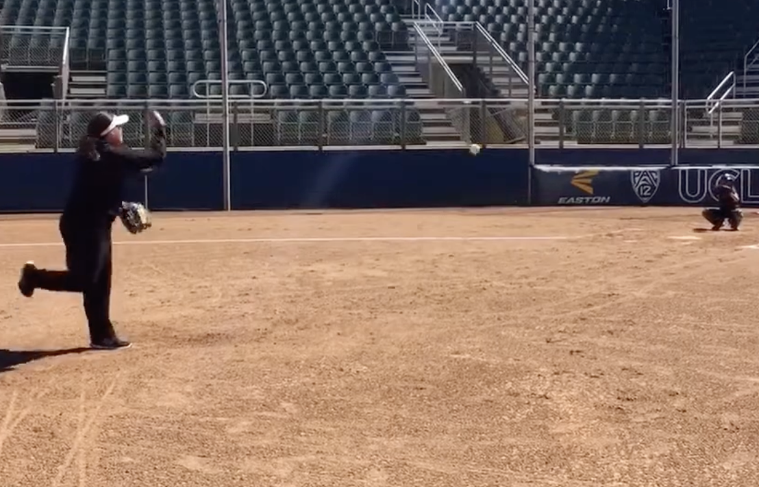 Ava Tapia getting to coach Lisa Fernandez... when the catcher was only 8-years-old (in 2016)!