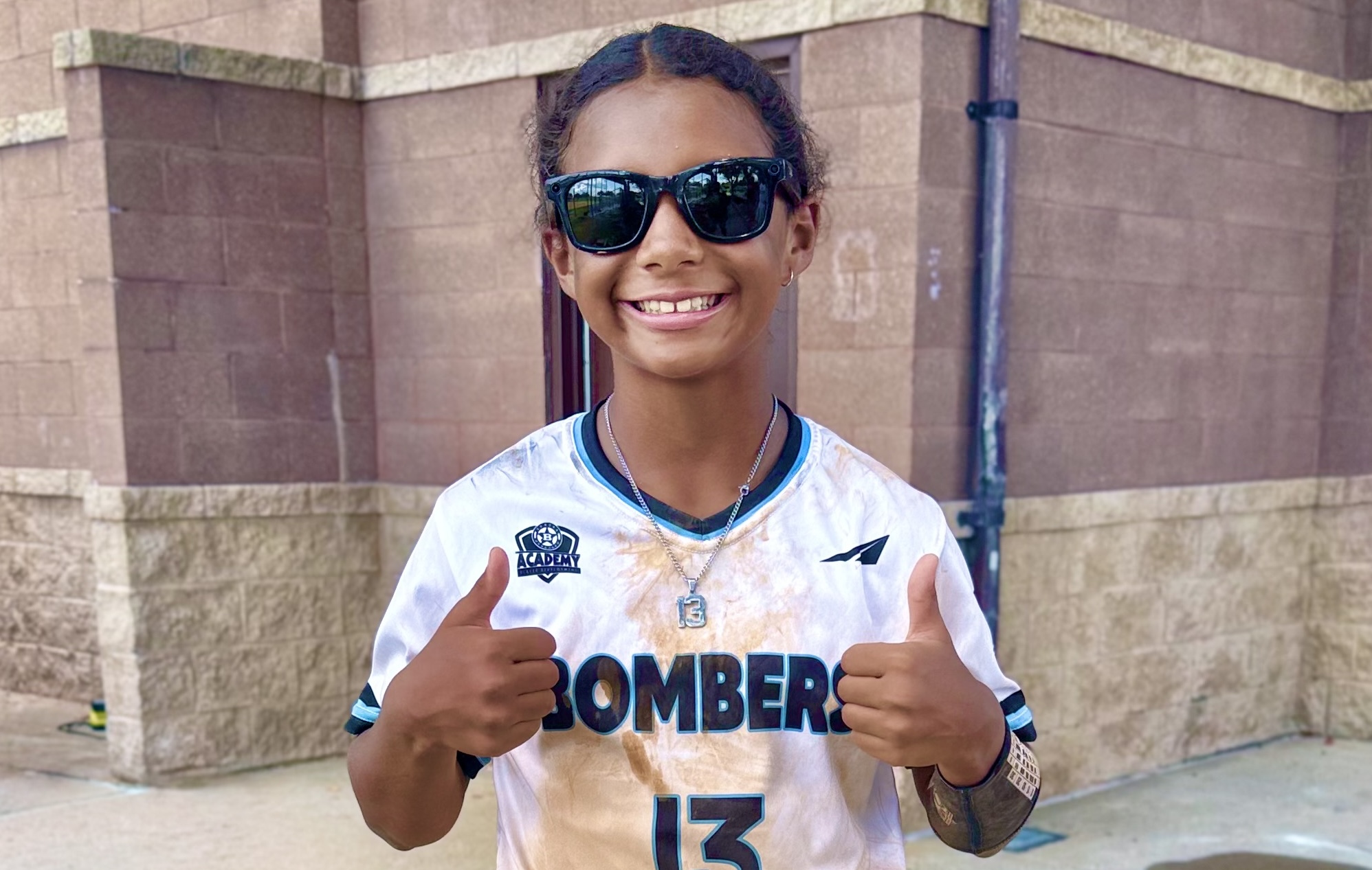 Ava Rose Eskridge, a talented 2032 middle infielder from Austin, Texas, loves everything about softball... including the change to get dirty on the fields!