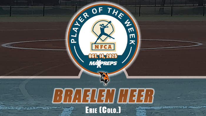 Braelen Herr was named this week's NFCA Fall High School Player of the Week