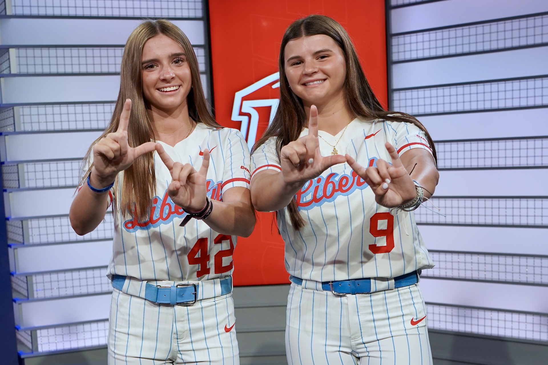 Emma (left) and Lyla Hollingsworth on their trip to Liberty