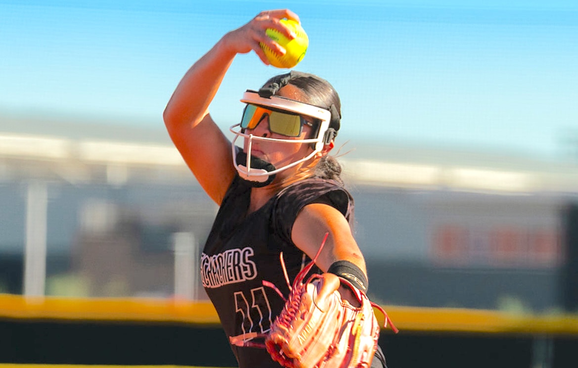 Lily Padilla releasing the pitch