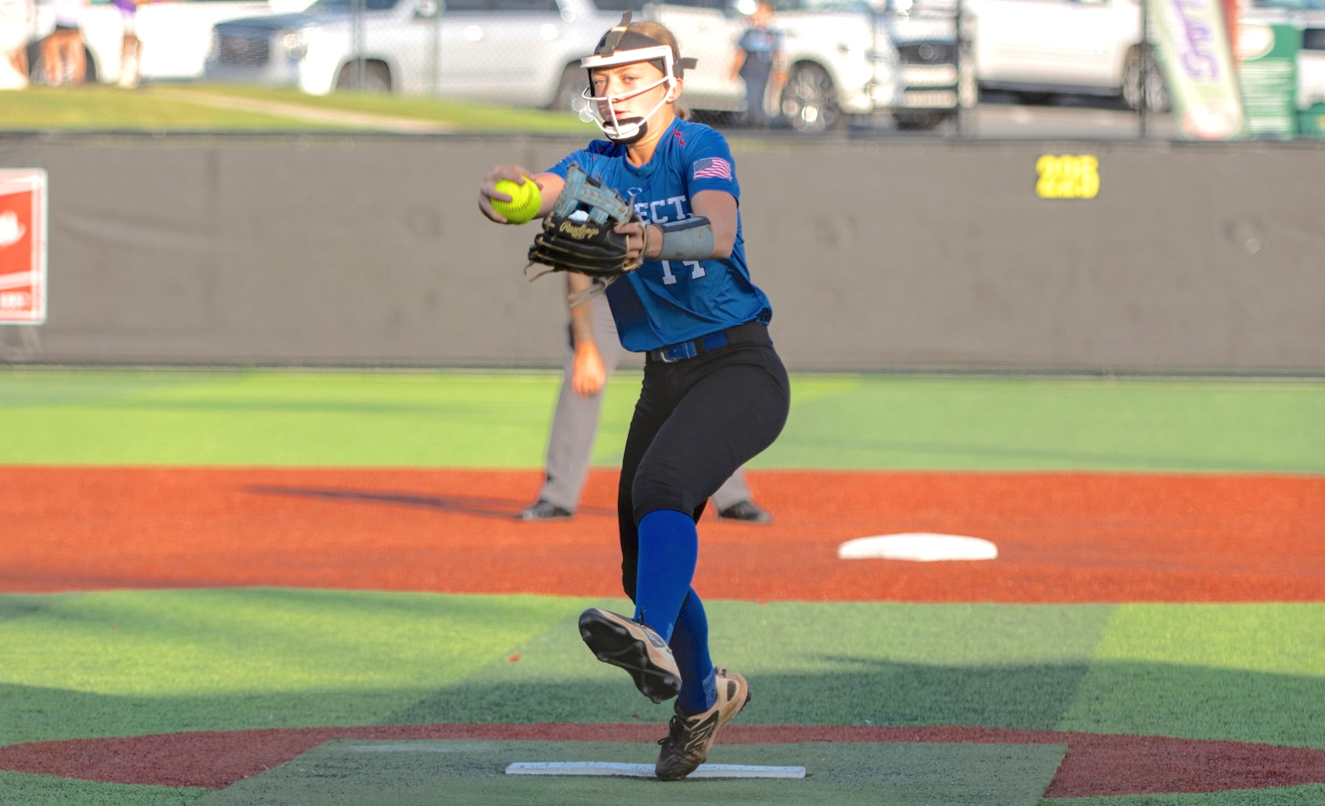 ACTION - Adlee Weber pitching for Select.