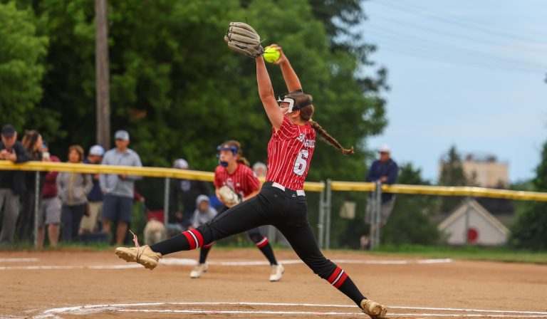 Audrey Sprague has a riseball, drop and change to keep batters guessing and off-balanceJPEG