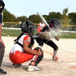 Kennedy Slater behind the plate for her Bandits team