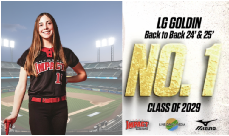 LG Goldin, ranked No. 1 in the 2029 HOT 100, became a Mizuno-sponsored athlete while still in junior high in 2025