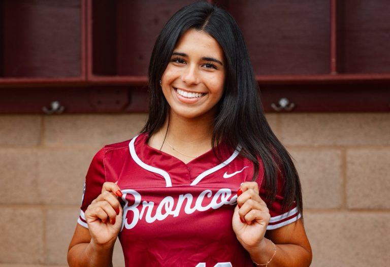 Outfielder Sofia Ayabarreno, a 2027 grad at South Torrance (Calif.) High and member of the Firecrackers club organization, will stay in-state to play at Stanta Clara University
