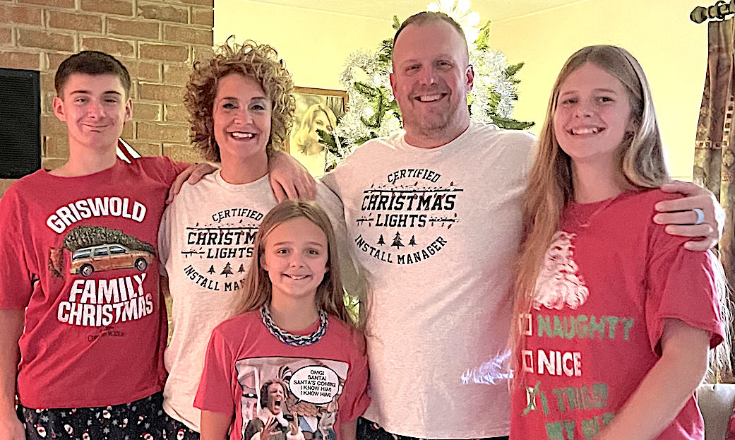 The Putko family - back row, l-r) Jimmy, Casey, Jim and Julia; front) - Violet