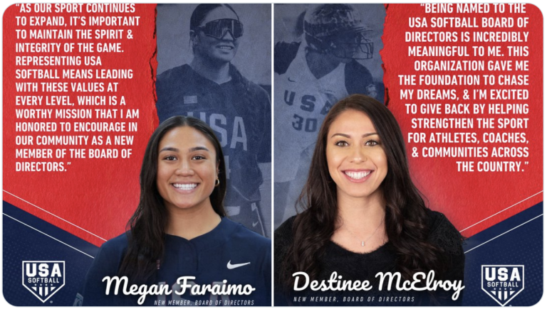 They wore the uniform, they lived the grind... now, they lead. Two legendary women's national players are now on the USA Board of Directors. Photo - USA Softball