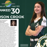 Carson Crook announced her Top 30 ranking in the 2031 HOT 100 on social media.com