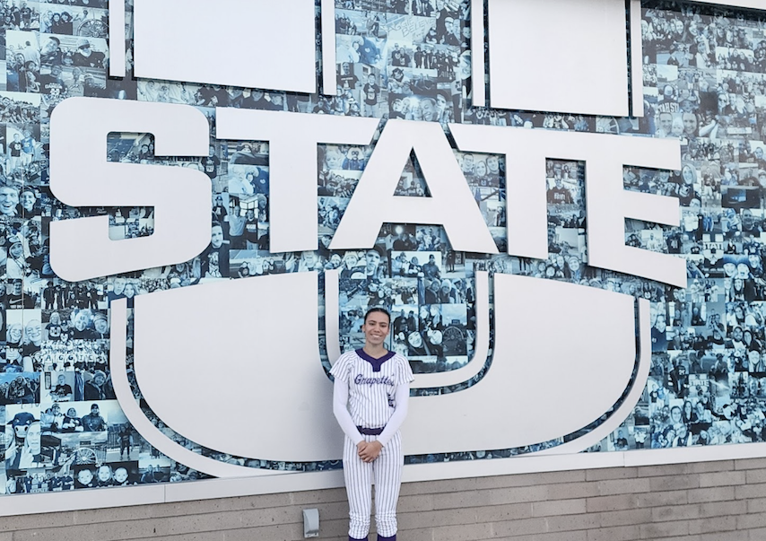 Jaelynn (JJ) Clark is a talented 2027 outfielder from California seen here on her campus visit to Utah State