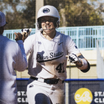 Penn State's Kirsten Finarelli circles the bases after her home run in the 7-0 win over Boston College. Photo courtesy of Penn State Softball