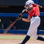 ACTION - 60 Mackenzie Gore, a 2030 infielder for Fusion Premier Ann, connects with the pitch at a USA Softball event