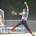 ACTION - 77 - Haile Lathrop, a 2030 pitcher from New Milford, Conn., pitches fpor the Cpnnecticut Charge 14U Gold team