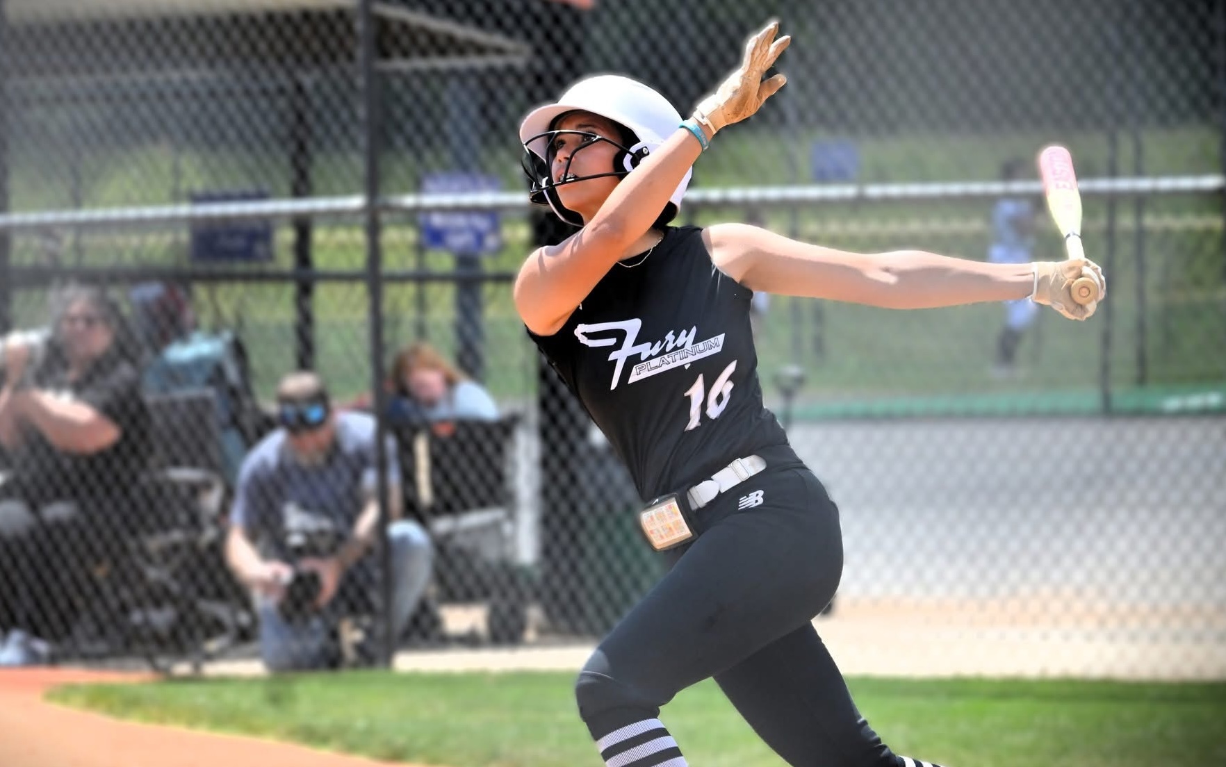 ACTION - Brooklynn Hager of Fury Platinum National - Slaght had 12 over the fence home runs in the 2025 calendar year