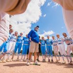 Nicholas Di Peco addresses one of his Royal On Field Softball teams, of which there are now ones ranging from 10U to 18U