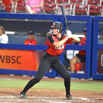 Serena DAmico at bat for U18 Team Canada at the WBSC World Cup (Canada vs. USA game) in 2025