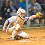 Addison Davis frames behind the plate