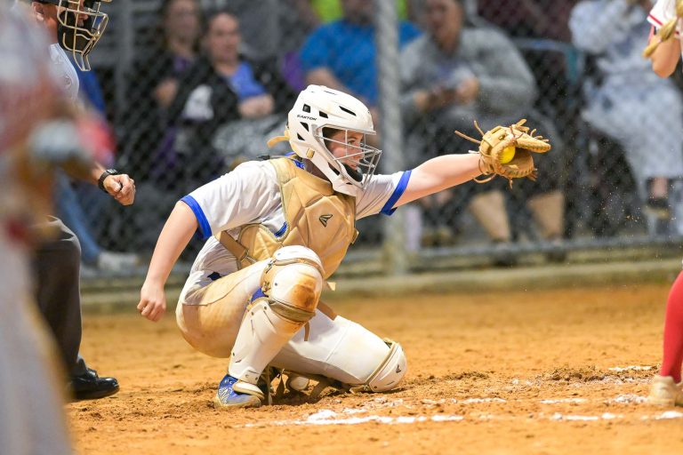 Addison Davis frames behind the plate