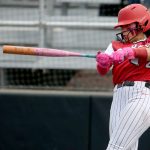 Finlee Williams swinging for a home run, one of four last week. Photo - Steve Hamm