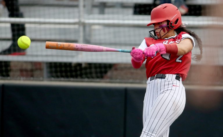 Finlee Williams swinging for a home run, one of four last week. Photo - Steve Hamm