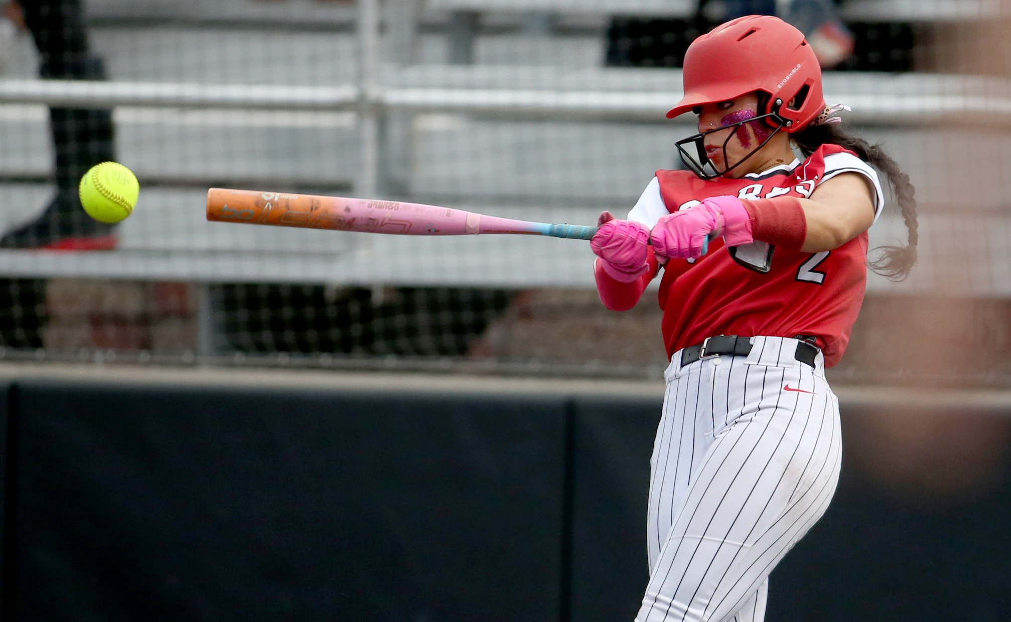 Finlee Williams swinging for a home run, one of four last week. Photo - Steve Hamm