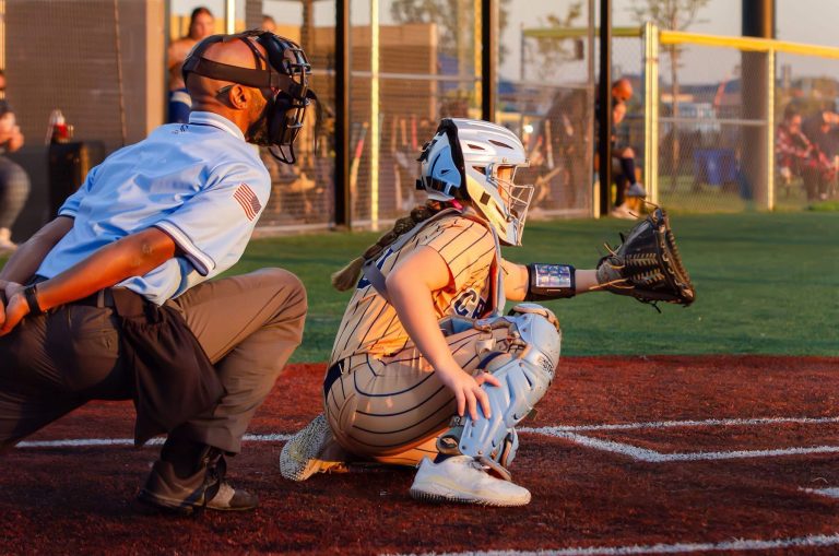 ACTION - 43 - Ellie Slaven behind the plate