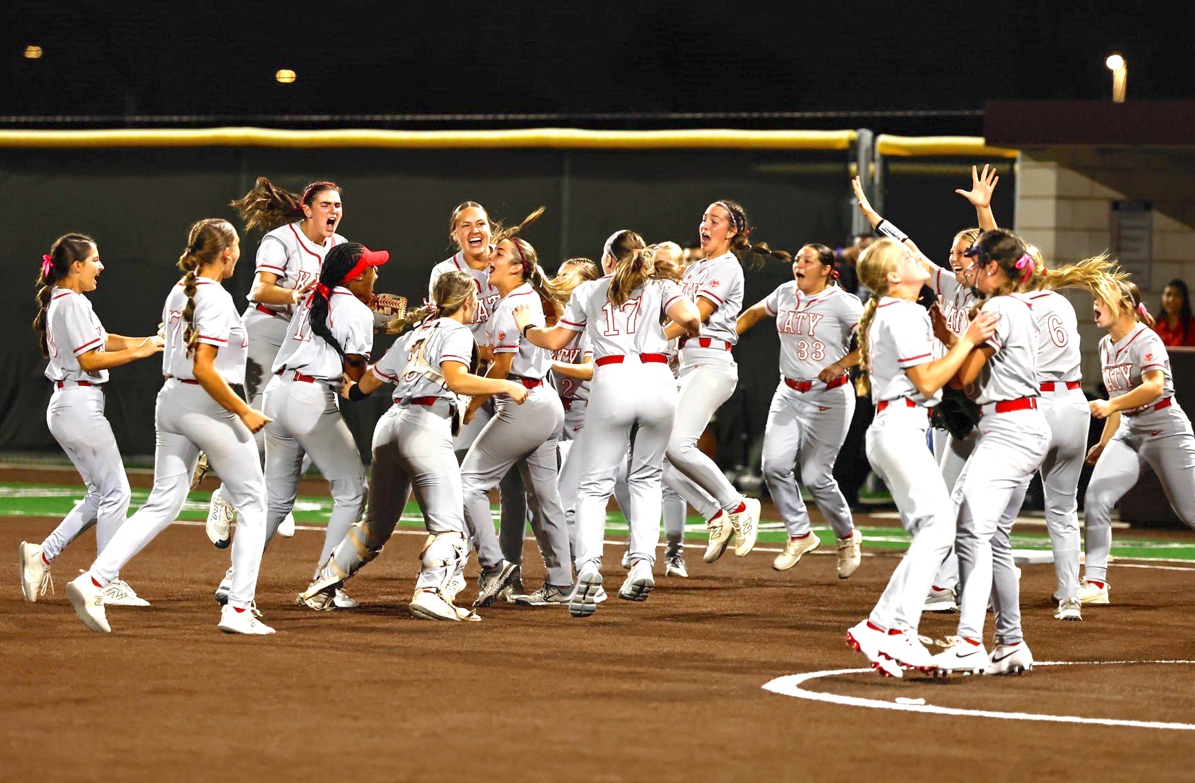 Katy (Texas) High players had a lot to celebrate this past week after upsetting previous No. 15-ranked Hillwood