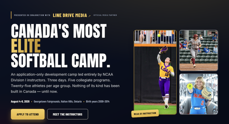 Canadian Elite Softball Camp website