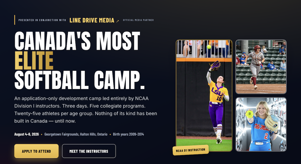 Canadian Elite Softball Camp website