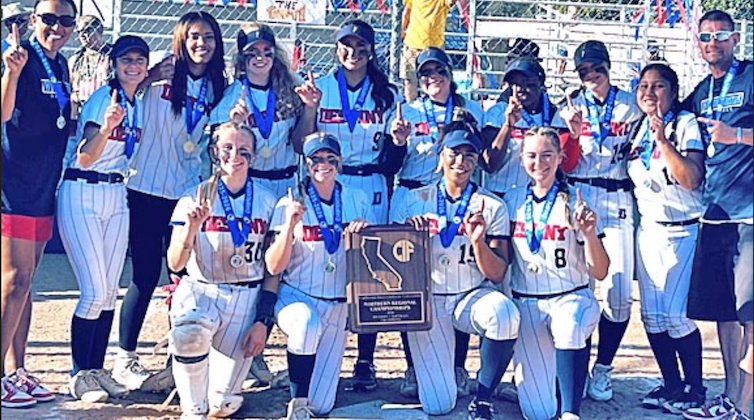 Destiny Christian players and coaches finished off their No. 1 season for California high school softball last Saturday with a win vs Whitney of Rocklin in the CIF NorCal D1 championship