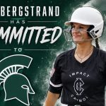 Lily Bergstrand of Impact Cayol National 18U - Richard is a 2026 outfielder and speedy lefty slapper from Prosper, Texas who'll head north to play for the Spartans in the Big Ten