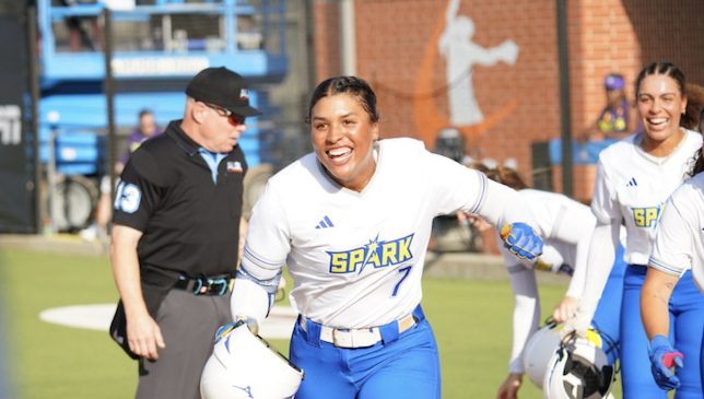 Maya Brady of the Sparks is one of 29 in the USA Womens National Team athlete pool who are playing in the the 2029 AUSL season. Photo courtesy of Sparks.com